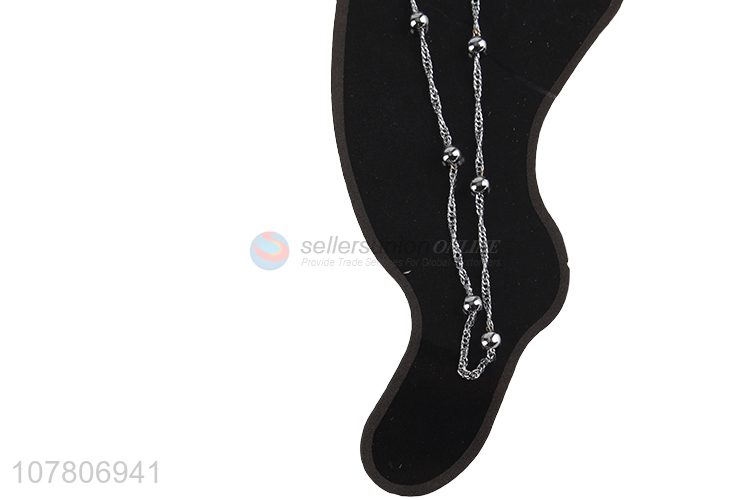 High quality silver bead chain ladies decorative anklet