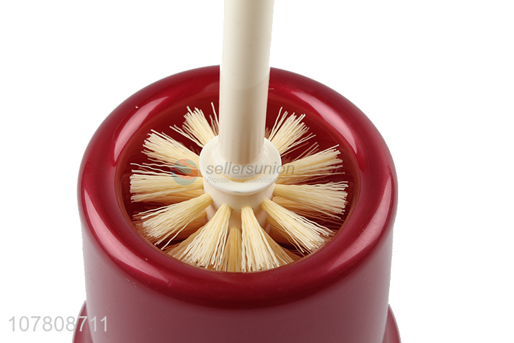 China factory red plastic toilet brush for bathroom