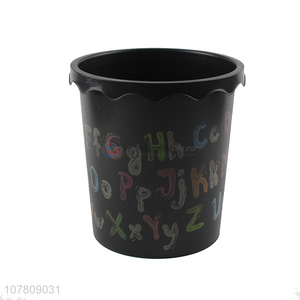 Cool design black plastic waste basket trash can for sale