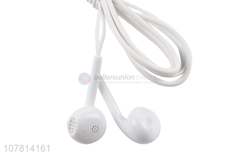 Factory wholesale white wired in-ear bass headphones