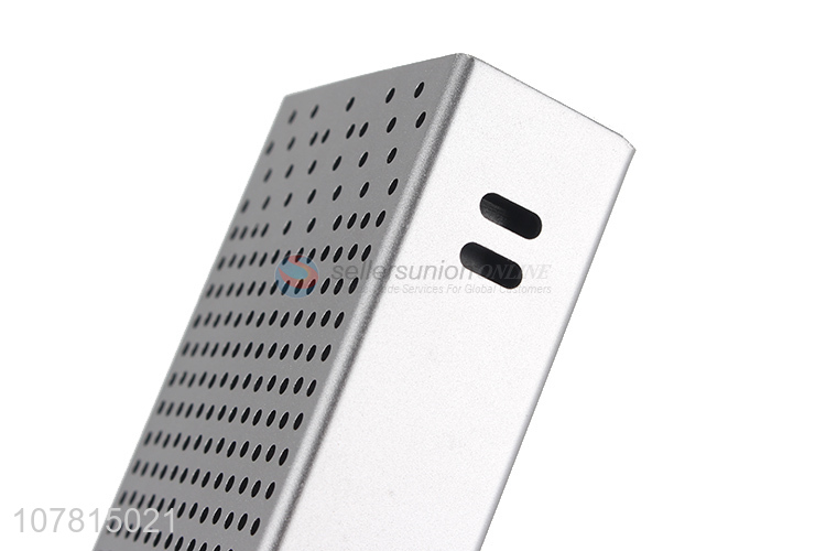 Good quality silver portable compact wireless speaker