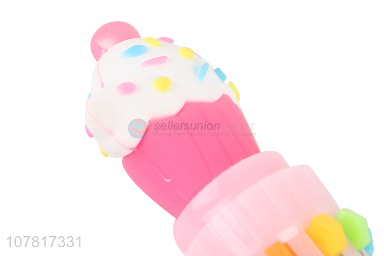 Wholesale low price pink cake 10color ballpoint pen