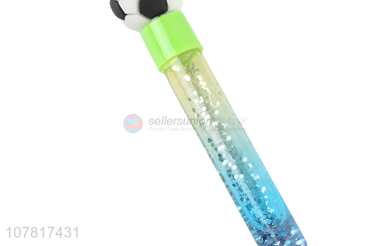 Hot product football quicksand gel pen for gifts