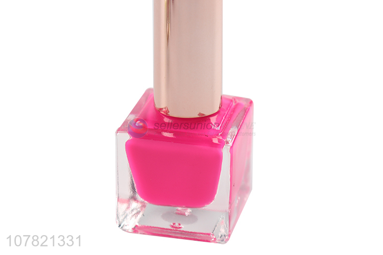 Best selling rose red 16ml nail polish for lady