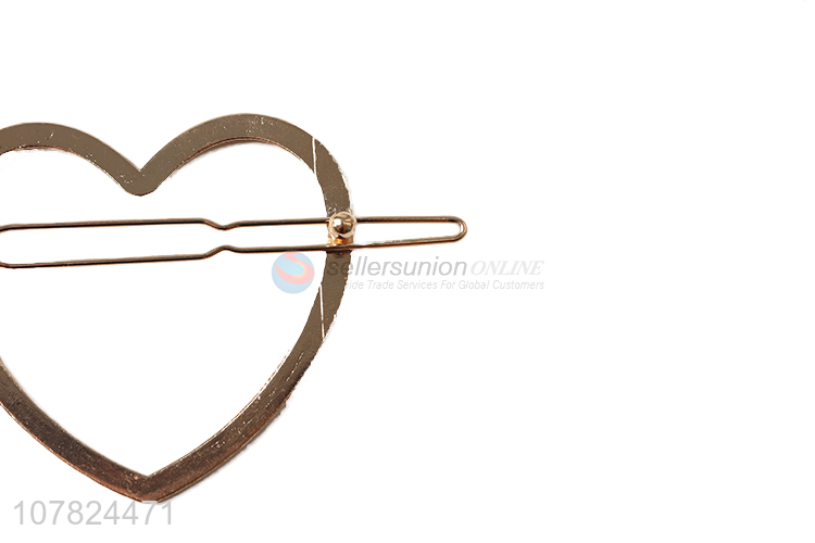 High quality ladies golden hollow hairpin metal hairpin