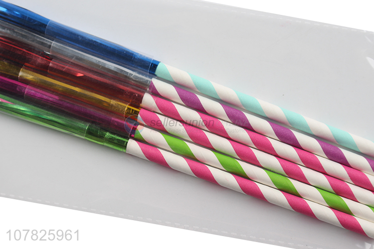 China wholesale 6PCS paper straw with cheap price