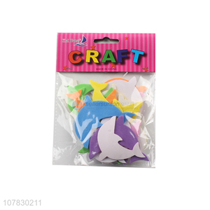 Good Quality Colorful Dolphin EVA Sticker DIY Craft