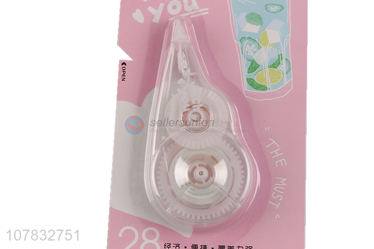 Wholesale transparent color plastic correction tape for students