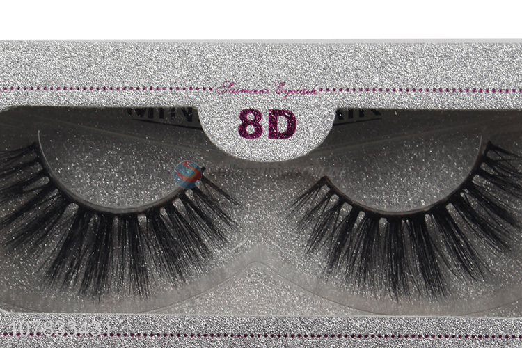 Hot products 8D glitter eyelashes false mink eyelashes silk lashes