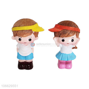 Hot Selling Fashion 2 Pieces Couple Resin Crafts Set