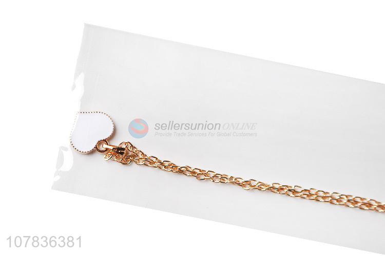 Low price rose gold stainless steel necklace wholesale