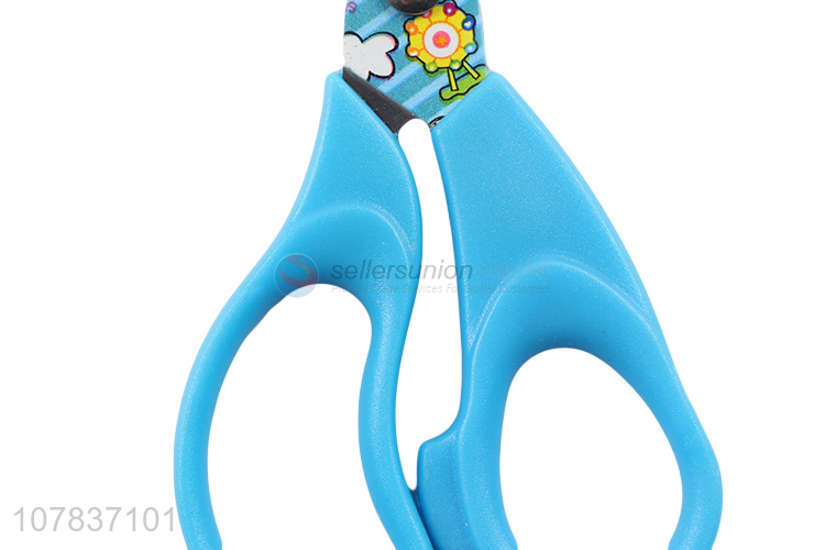 New product kawaii cartoon plastic safety scissors office student scissors