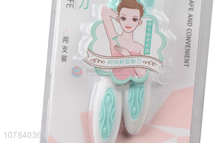 Yiwu direct sale green lady shaving knife underarm hair razor