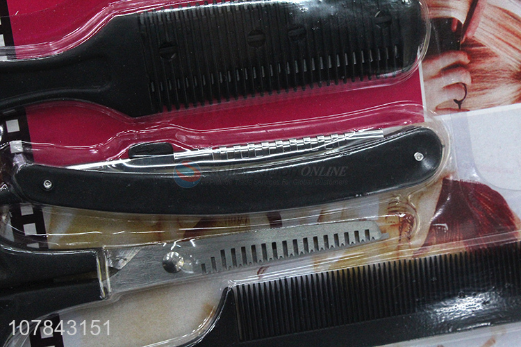 Hot selling hair cutting thinning scissors set with combs