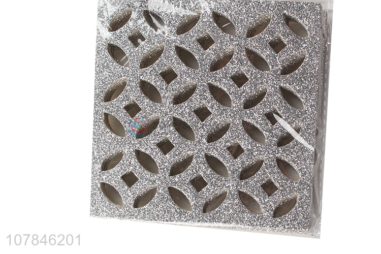 Factory direct silver sequins heat insulation coaster