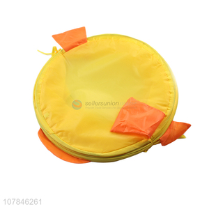 Factory direct sale yellow round dirty clothes storage basket