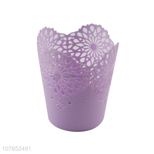 High quality purple mini table desk waste bin wholesale