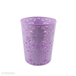 Best sale purple creative waste bin trash can for household