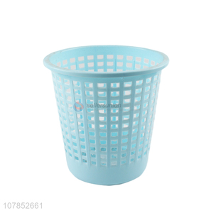 Good price blue plastic trash can waste bin for household