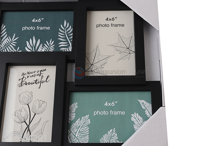 Promotional simple imitation wood plastic combination picture frame