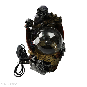 High quality horrible resin Death figurine static plasma ball lamp