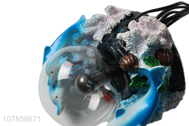 Good quality decorative resin sea animal figurine static plasma ball lamp