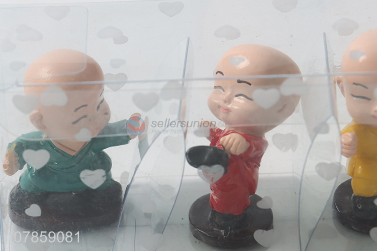 High quality resin little monk figurine home oraments