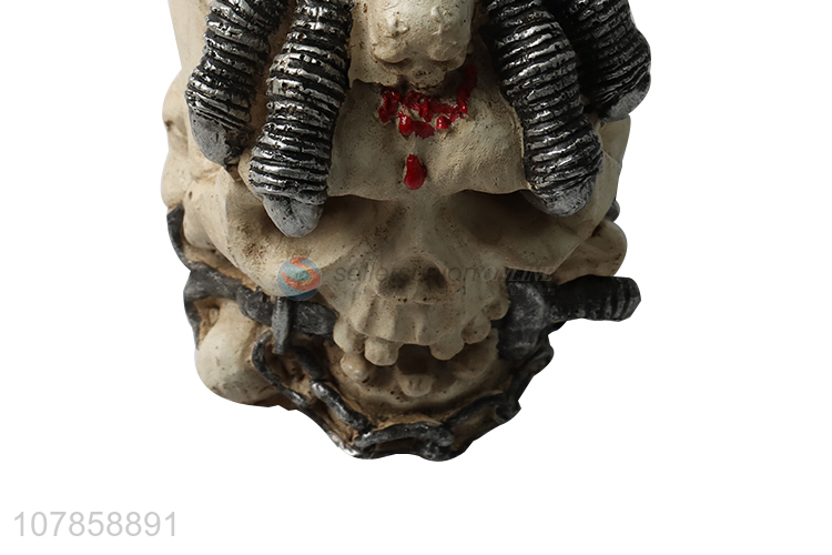 Most popular resin skull figurine static plasma ball lamp for gifts