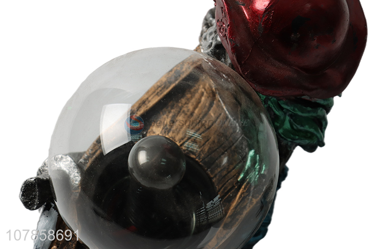 Customized resin pirate figurine static plasma ball lamp for decoration