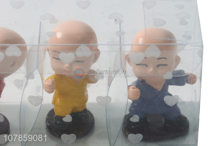 High quality resin little monk figurine home oraments