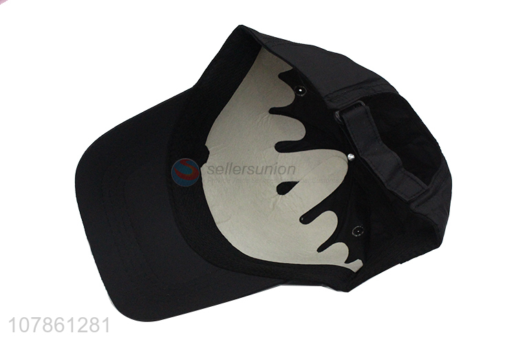 Good price black embroidered sport baseball cap hat wholesale