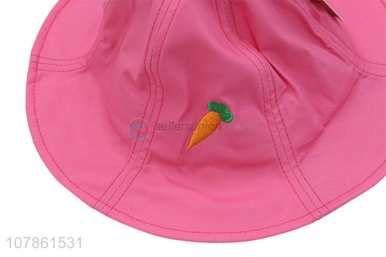 China products rose red windproof children fisherman hat