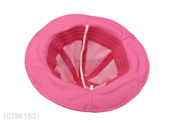 China products rose red windproof children fisherman hat