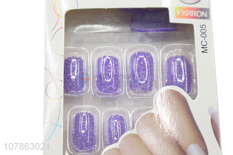 Fashion Fake Nails Artificial Nail Tips With Nail Glue Set