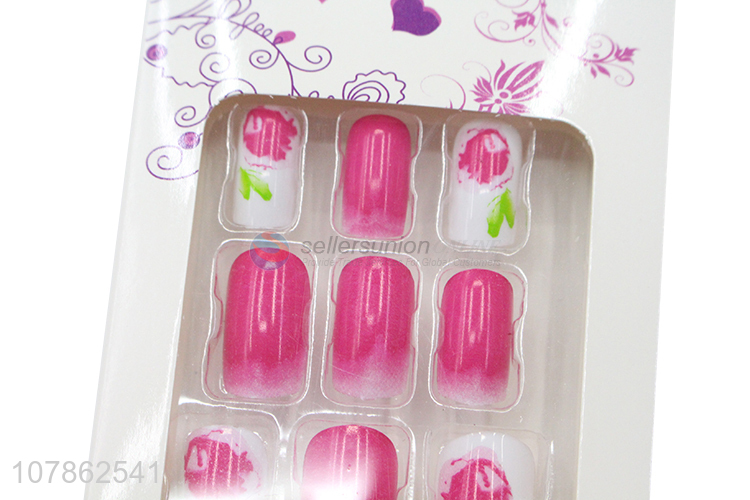 Colorful Full Cover False Nail Tips Press On Fake Nails