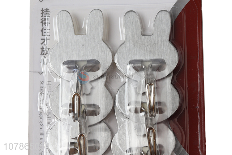 High quality seamless rabbit shape stainless steel sticky hooks