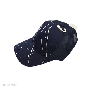 New graffiti style blue breathable baseball cap for children wholesale