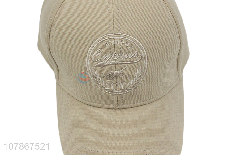 Good wholesale price khaki baseball cap breathable sun hat