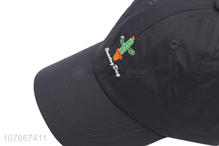 New arrival balck embroidery creative sports baseball cap for children