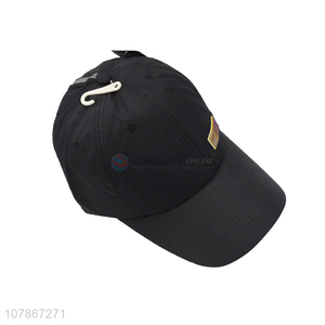 Factory wholesale black men baseball cap curved brim duck tongue hat