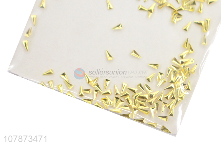 Good wholesale price golden diamond nail art accessories for ladies