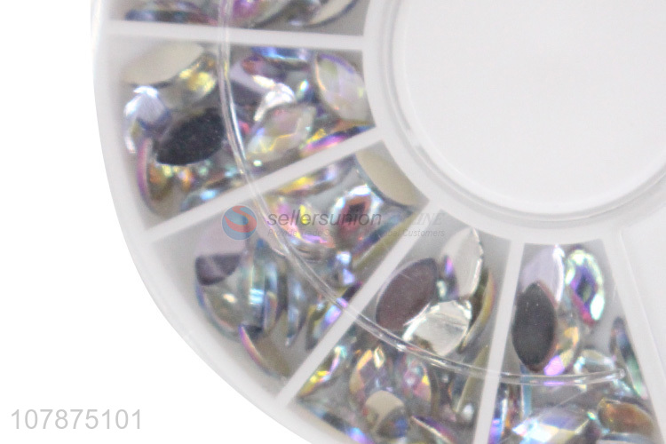 New Arrival Silver Symphony Flat Rhinestone DIY Nail Art Sticker Rhinestone