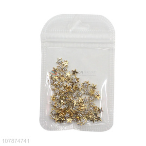 China Factory Wholesale Golden Nail Art Diamond Metal DIY Nail Decoration