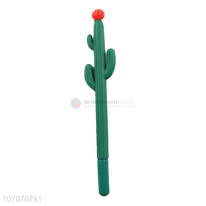 New design green three-dimensional cactus plastic signature pen