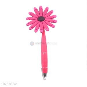 Wholesale pink cartoon three-dimensional flower-shaped ballpoint pen