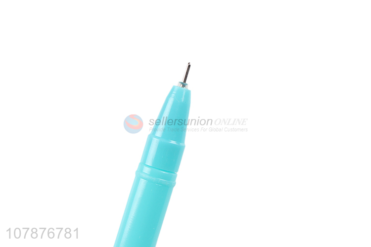 Hot sale blue plastic writing ballpoint pen office signature pen