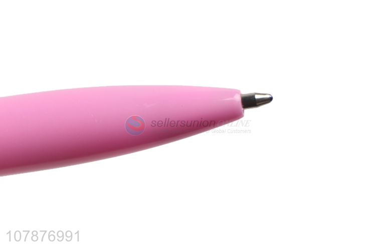 Creative peacock pink plastic pressing ballpoint pen wholesale