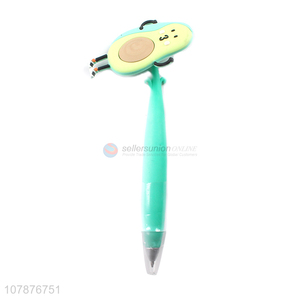 High quality green cartoon avocado ballpoint pen office pen