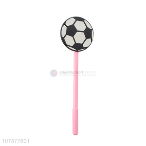 Good quality pink plastic pen creative football student writing pen