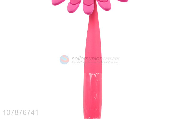 Wholesale pink cartoon three-dimensional flower-shaped ballpoint pen